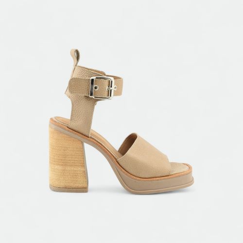 Sandalia taco alto mujer Indina PREGO - MINK