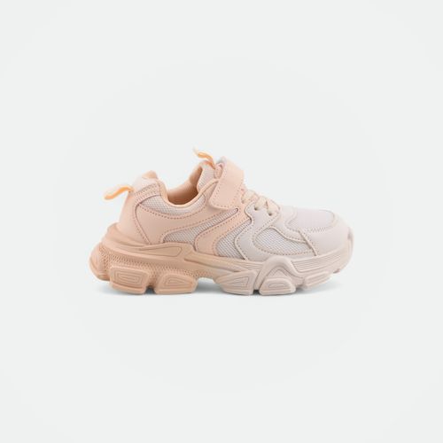 Zapatilla infantil con plataforma chunky WAKE - NUDE