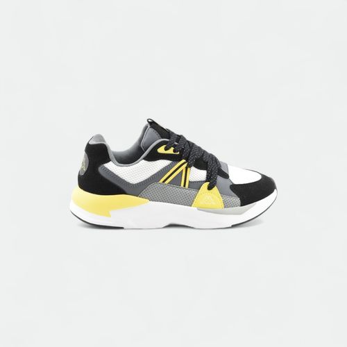 Zapatilla urbana hombre Logo Holborn KAPPA - WHITE BLACK YELLOW NEON
