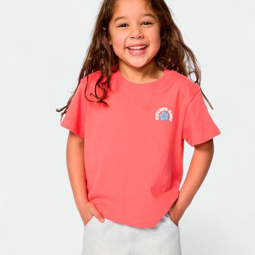 Remera urbana niña Puff RIP CURL - CORAL