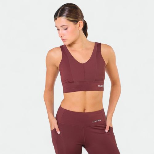 Top deportivo mujer Elevate Hot mujer SAUCONY - CHOCOLATE