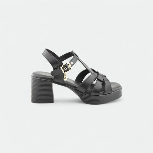 Sandalia con taco medio mujer Suzzette LADY STORK - NEGRO