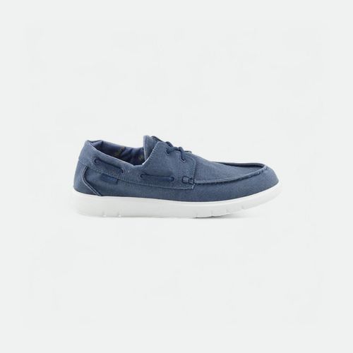 Mocasín hombre de lona con cordones HUMMS - AZUL GREY