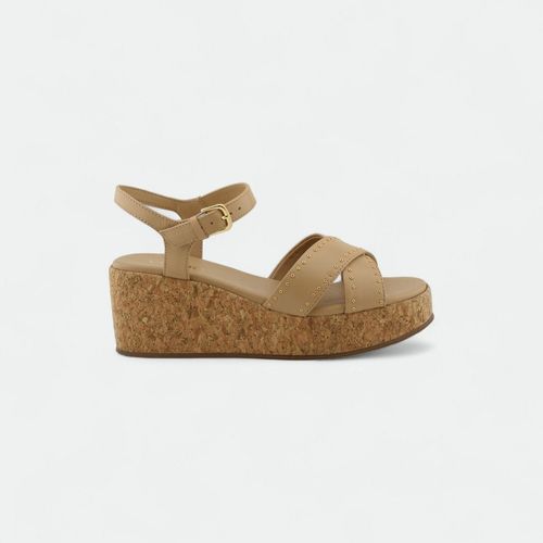 Sandalia con plataforma y tachas Margiela VIAMO - BEIGE