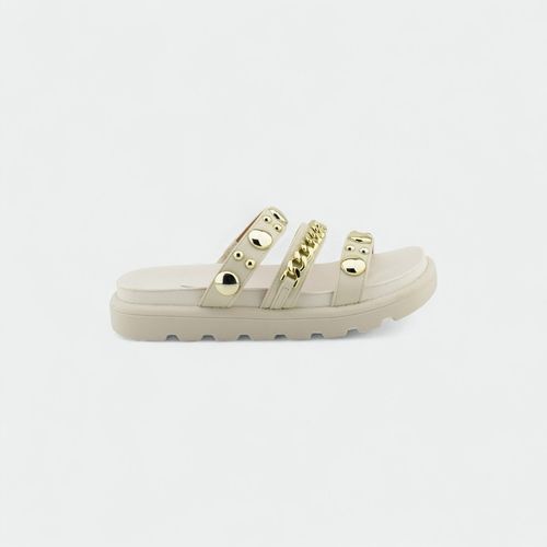 Zueco birk con apliques mujer VIZZANO - BLANCO OFF BRONCE