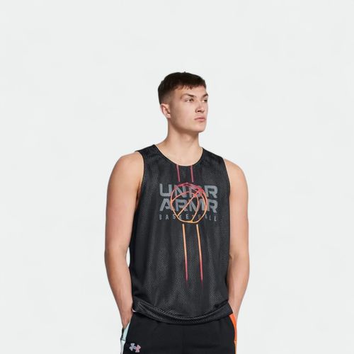 Musculosa básquetbol hombre Baseline Reversible UNDER ARMOUR - BLACK