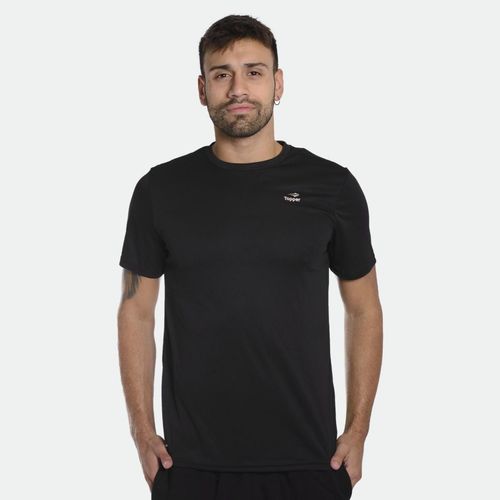 Remera básica de entrenamiento hombre TOPPER - NEGRO