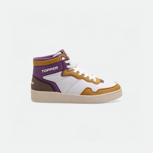 Zapatilla urbana Terre Mid TOPPER - BLANCO MARRON TAFFY VIOLETA