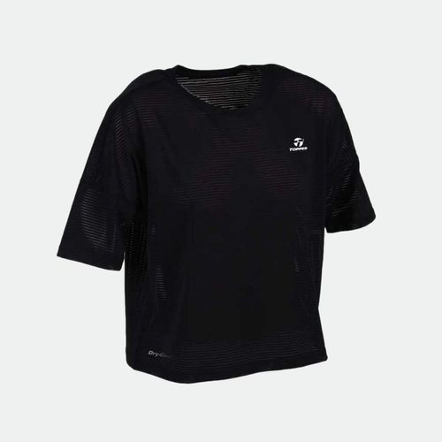 Remera Deportiva Trng Air Mujer TOPPER - NEGRO