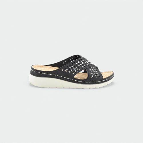 Zueco con faja mujer MASSIMO CHIESA - NEGRO