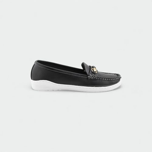 Mocasin con vincha mujer LADY STORK - NEGRO