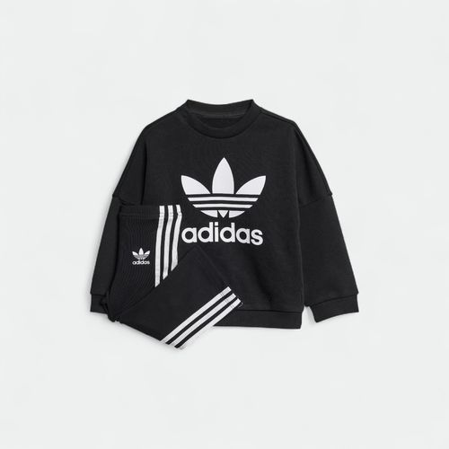 Conjunto Loose Crew Niños Unisex Adidas - NEGRO