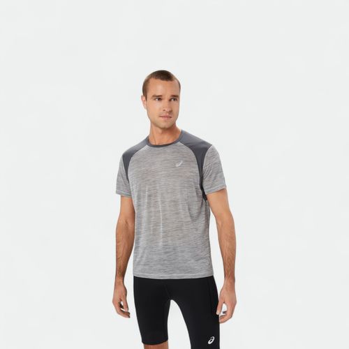 Remera Asics Road Top Hombre - PIEDMONT GREY DARK GREY