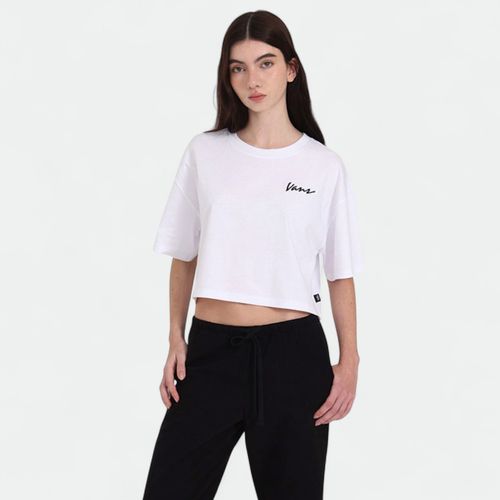Remera corta de mujer VANS - BLANCO