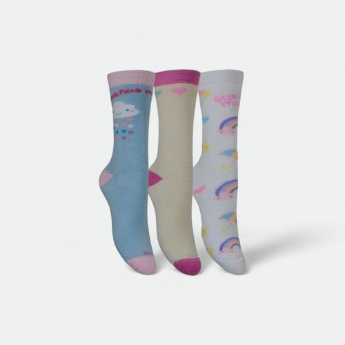 Media urbana pax x3 niños SOX - CELESTE BLANCO AMARILLO CMB SUEÑOS
