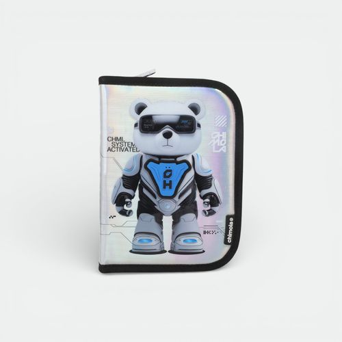 Cartuchera de un piso de niños CHIMOLA - NEGRO BEARBOT