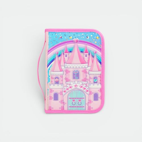 Cartuchera Castillo de un piso de niñas FOOTY - ROSA
