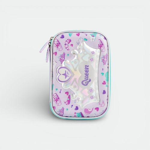 Cartuchera de un piso de niñas FOOTY - LILA