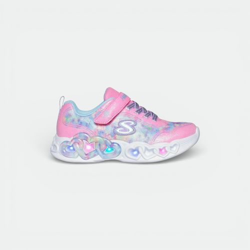 Zapatilla INFINITE HEART LIGHTS ninños SKECHERS - PINK MULTI