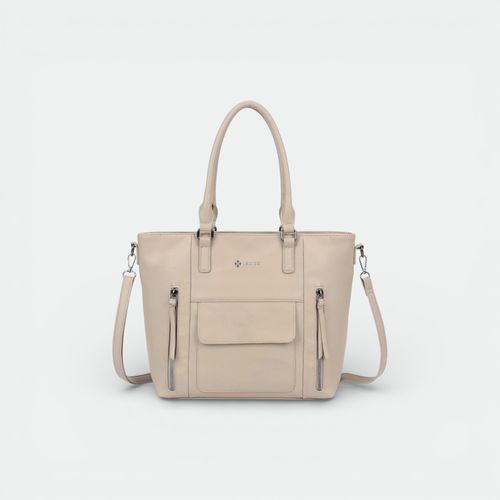 Cartera con dos tiras mujer LEXICO - NATURAL