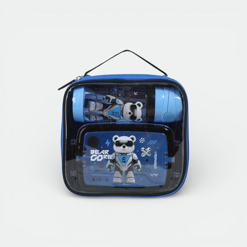 Lunchera box niños CHIMOLA - NEGRO CELESTE BEARBOT