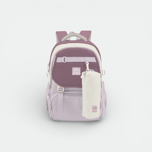 Mochila 18" con cartuchera unisex AMAYRA - VIOLETA COMB