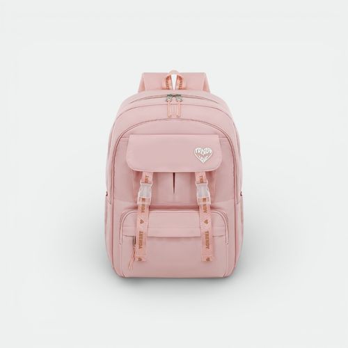 Mochila 18" 2 divisiones con broche niñas TARGET - NUDE