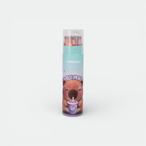 Set lapiz x24 unisex niños CHIMOLA - LILA AQUA CAPIBARA