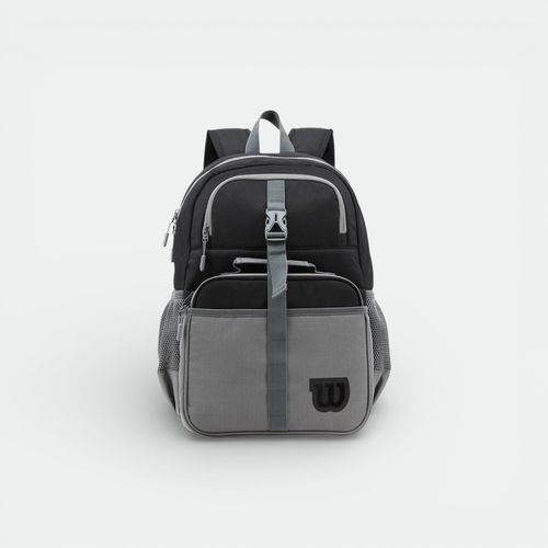 Mochila chica con lunchera unisex WILSON - NEGRO GRIS
