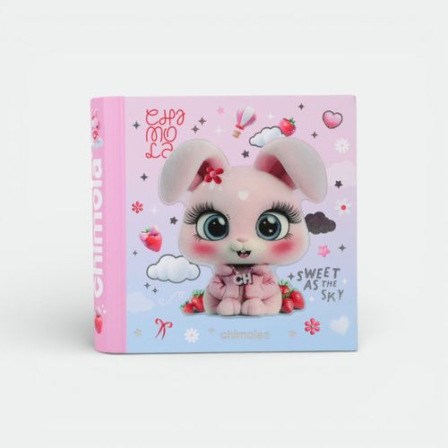 Carpeta N°3 niños CHIMOLA - ROSA CELESTE CONEJO