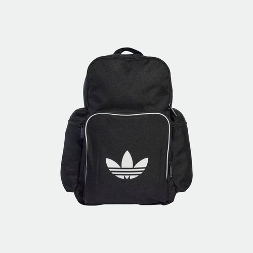 Mochila Con Bolsillo Frontal Adidas - BLACK WHITE