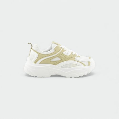 Zapatilla con cordones mujer WAKE - BEIGE