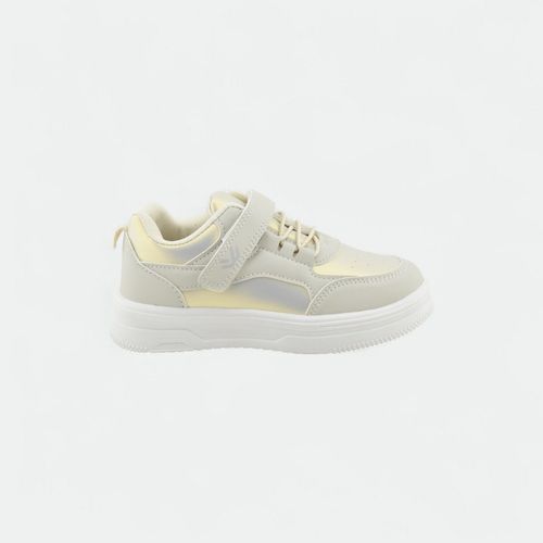 Zapatilla con velcro niños WAKE - BEIGE