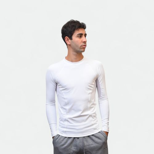 Remera Térmica Flash Manga Larga Top Layer - BLANCO