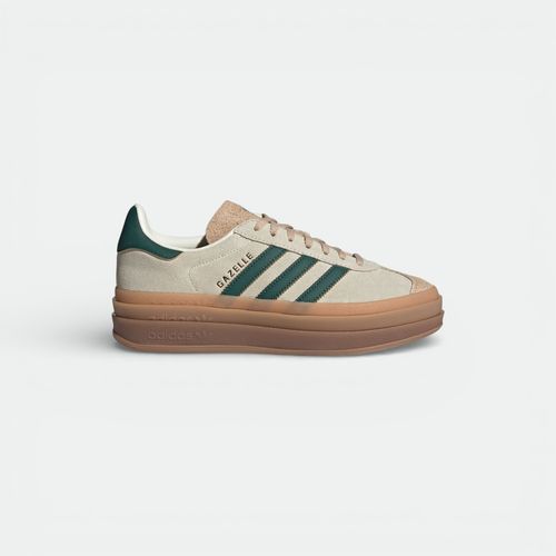 Zapatillas Gazelle Bold mujer ADIDAS - CREAM WHITE COLLEGIATE GREEN MAGIC BEIGE