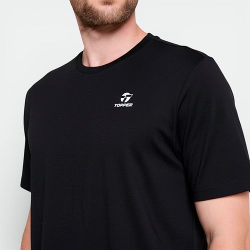 Remera Deportiva hombre Basicos TOPPER - NEGRO JET