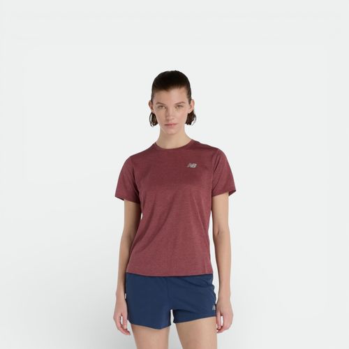 Remera Deportiva New Balance Athletics T Shirt - BURGUNDY HEATHER