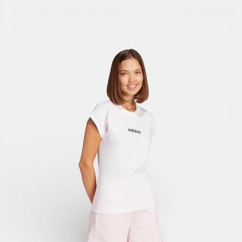 Remera corta de mujer ADIDAS - WHITE BLACK