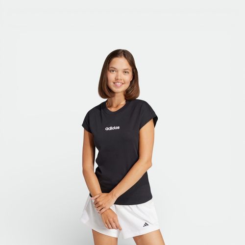 Remera corta de mujer ADIDAS - BLACK WHITE