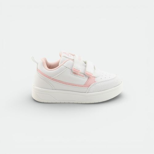 Zapatilla con velcro niños TOPPER - BLANCO ROSA