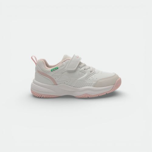 Zapatilla Evert con velcro niños KICKER`S - BLANCO ROSA
