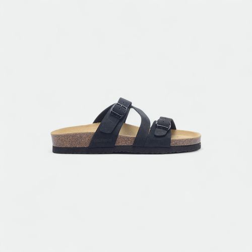 Zueco con hebilla urbano mujer Yary HUSH PUPPIES - NEGRO