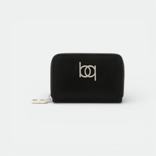 Tarjetero Steffi con cierre mujer BLAQUE - NEGRO