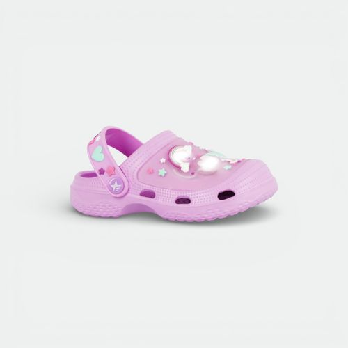 Zueco Clogs con luz niños FOOTY - LILA