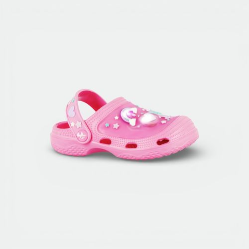 Zueco Clogs con luz niños FOOTY - FUCSIA