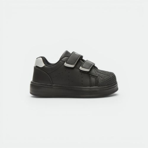 Zapatilla Calima con velcro niños MARCEL - TOTAL NEGRO