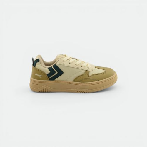 Zapatilla urbana niños ATOMIK - BEIGE VERDE CMB