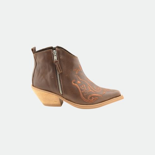 Bota taco texana caña baja mujer TOKYO - CHOCOLATE