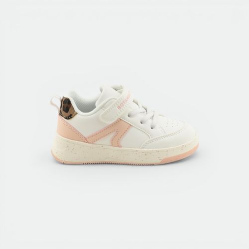 Zapatilla con velcro urbano niños BOTANGUITAS - BLANCO ROSA