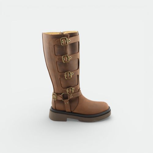 Bota Biker con hebillas mujer BULLWARK - CHOCOLATE